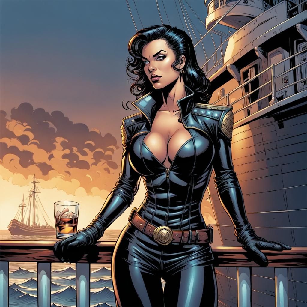 Cobras Baroness Whiskey Comic Book Art