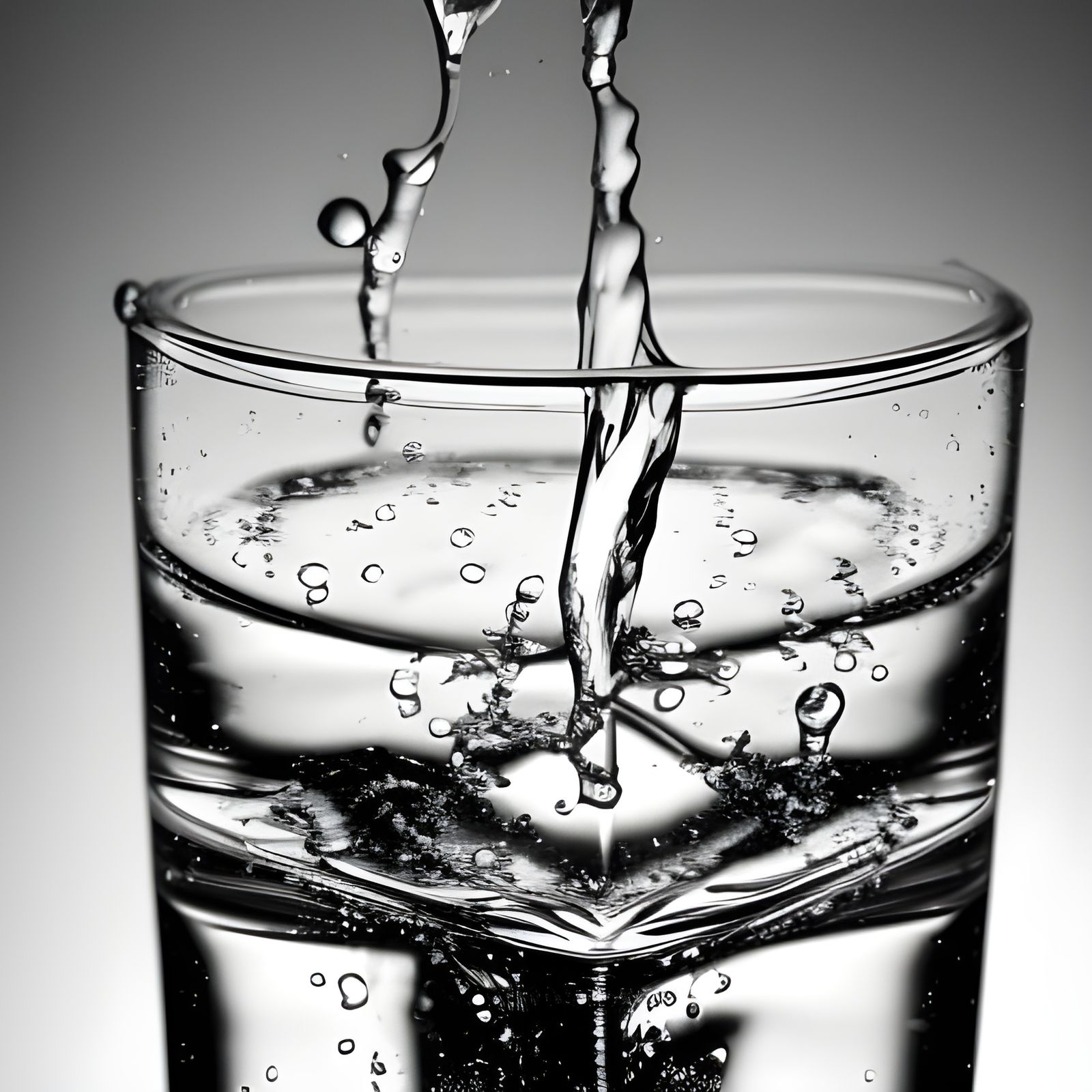 Water Drop Suspended Over Glass: Professional Photography