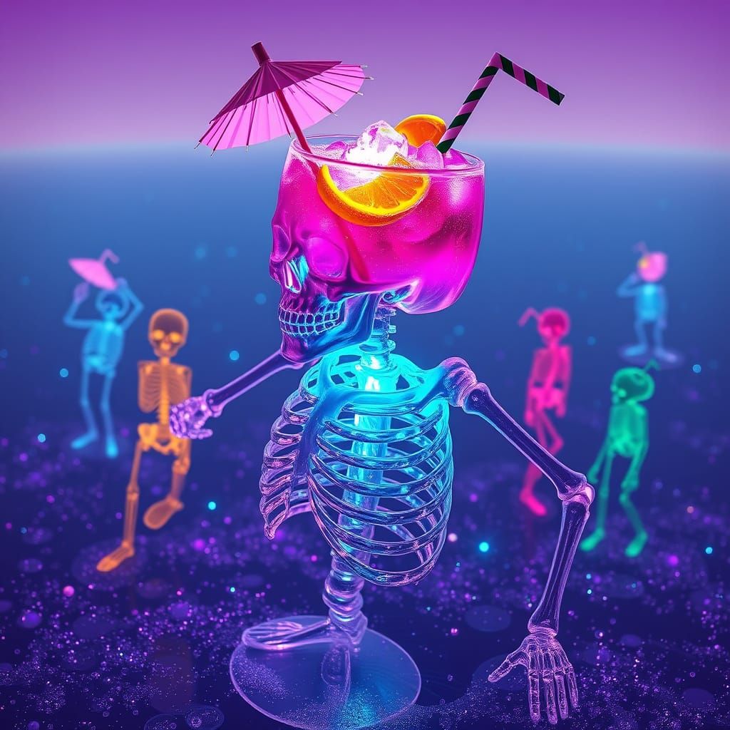 Crystal Skeleton Dances in Soda Sea