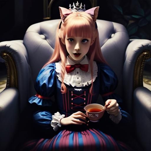 Vampire Alice in Wonderland Tea Party