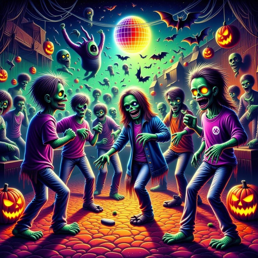 Zombie Halloween Dance Battle at Undead Prom