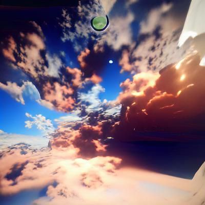 Blue Sky with Scattered Clouds