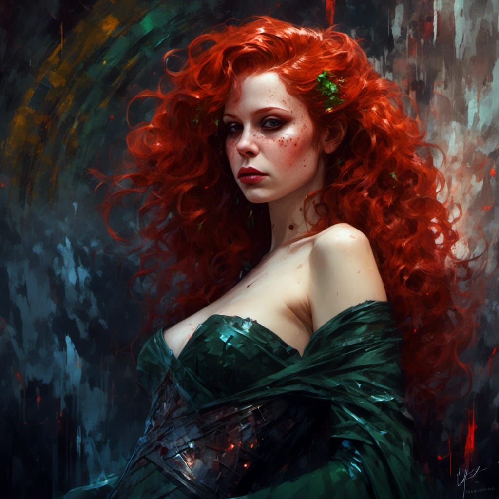 Cyberpunk Vampiress Portrait in 3000 A.D.