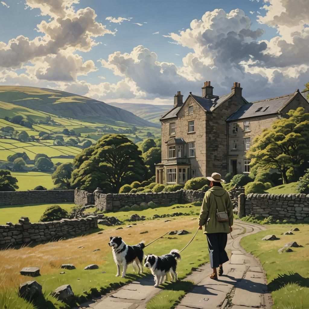 Yorkshire Dales House in Shin Hanga Style
