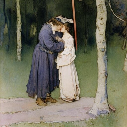 Eeyore's Daughter Resurrection in Watercolor Style