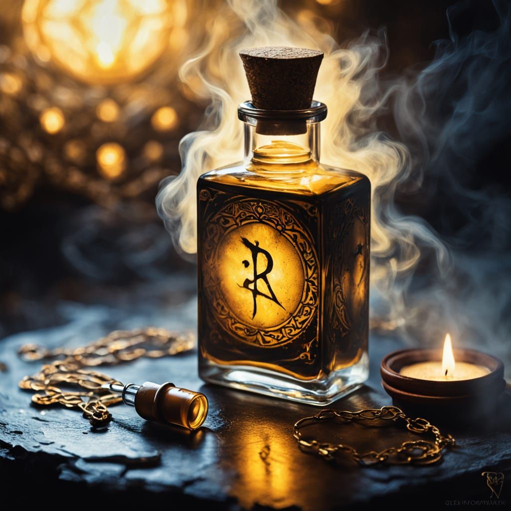 Legendary Beauty Potion in a Vial of Glowing Liquid