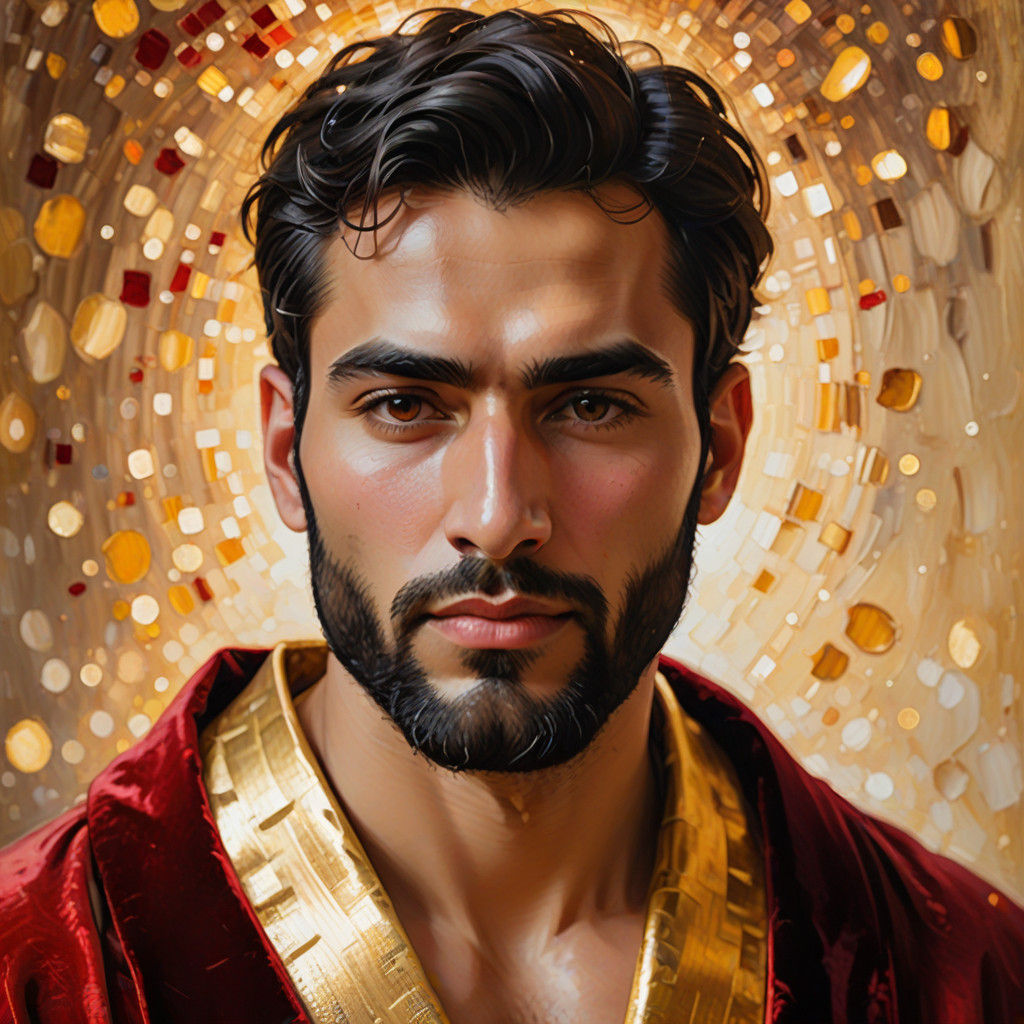 A Handsome Young Man in a Velvet Bathrobe