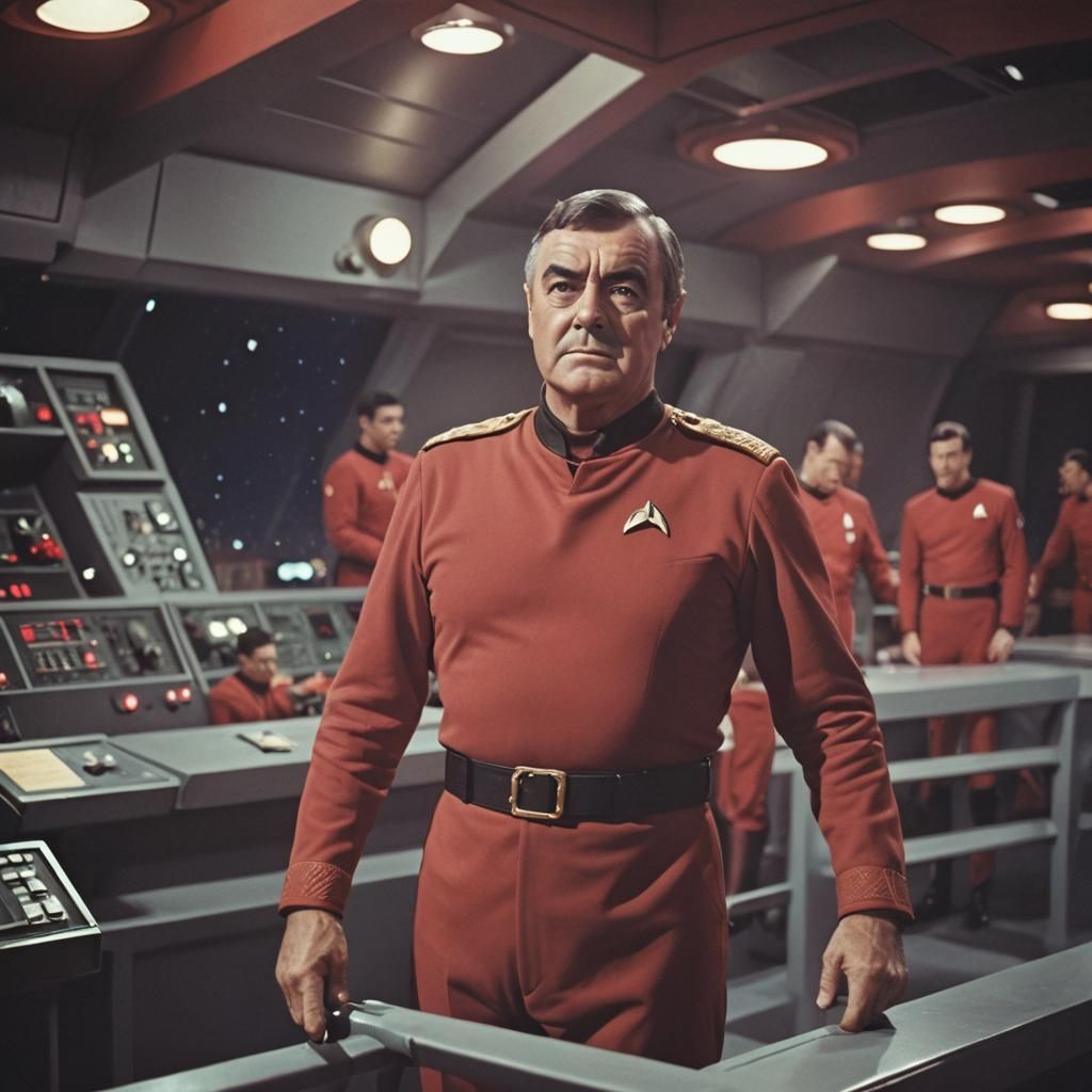 James Doohan as Scotty in Star Trek: The Original Series