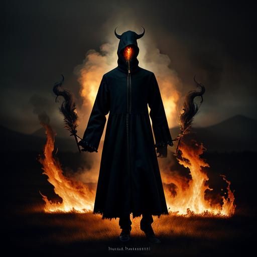 Plush Demon Costume in Smoky, Vintage Style