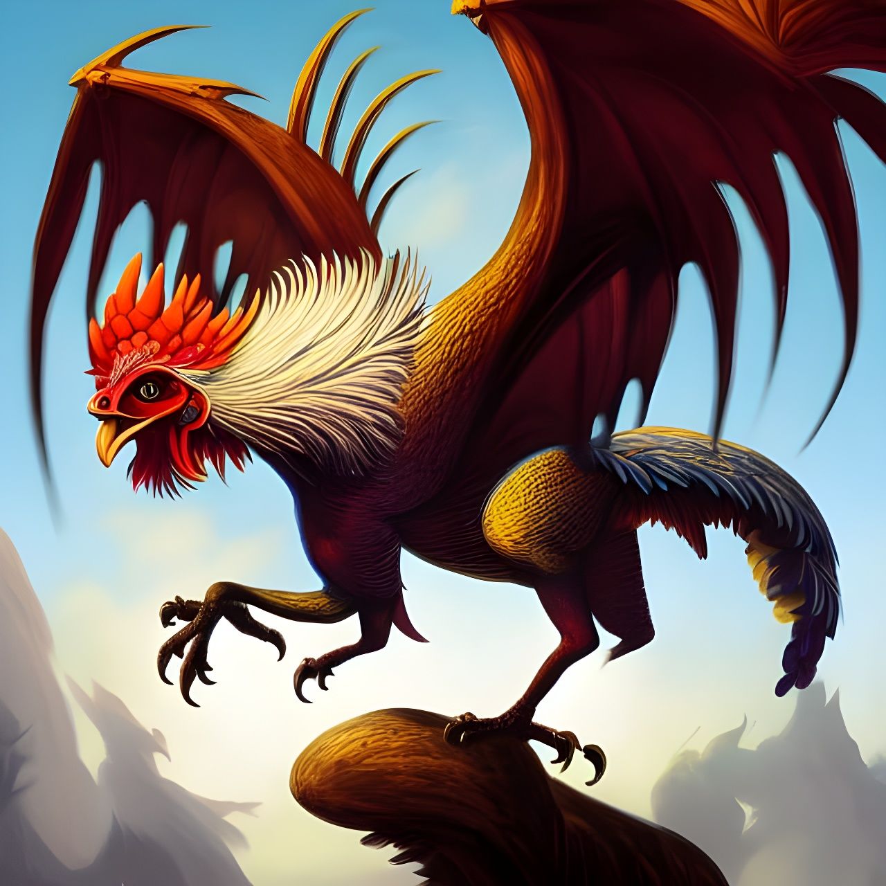 Cockatrice Chimera: A Digital Artwork