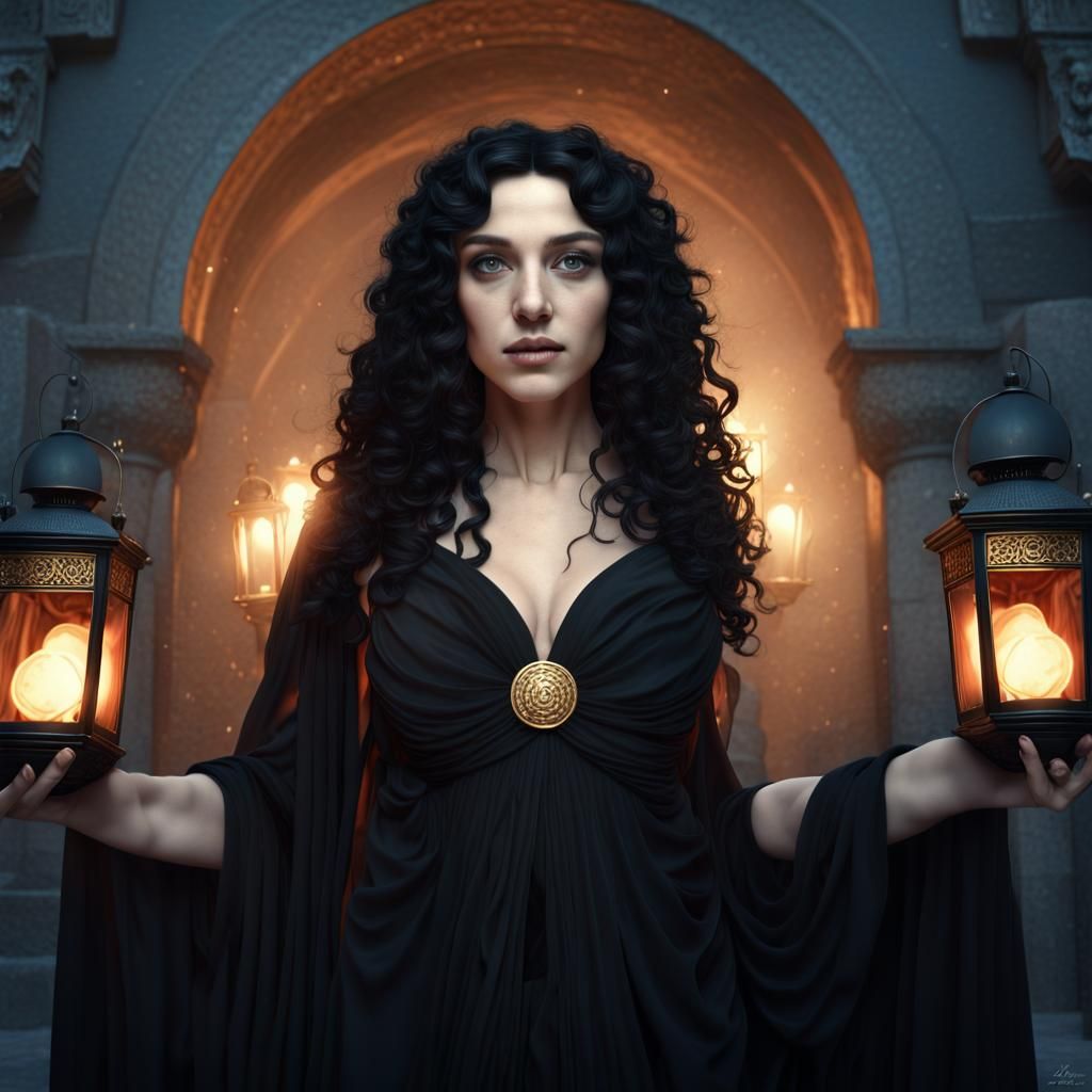 Greek Goddess Hekate Leading the Way: Fantasy Art