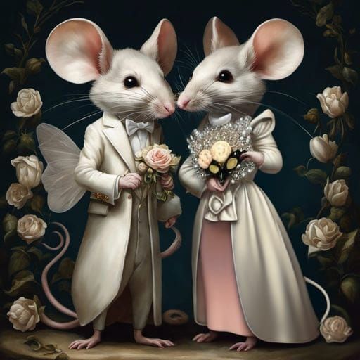 The bridesmaid and the best man at the wedding