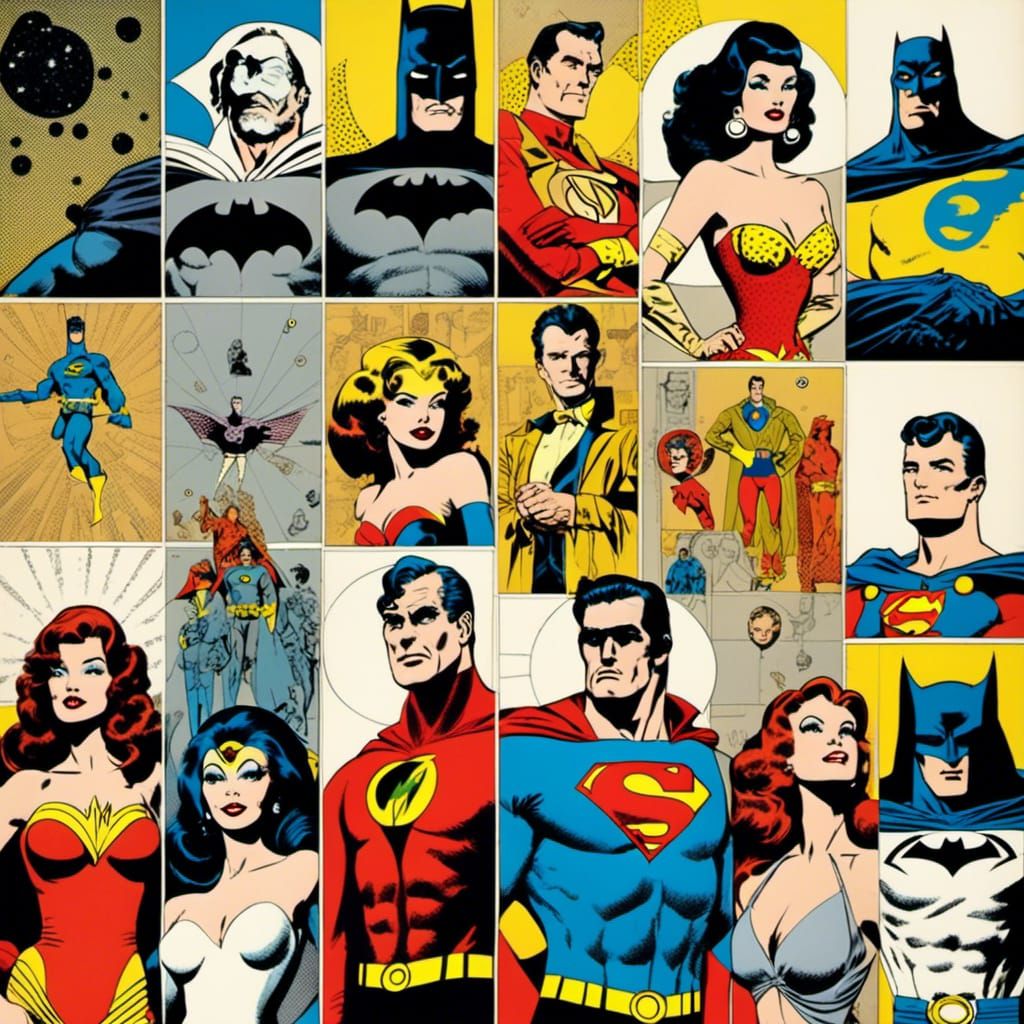 Minimalist DC Comic Book Characters, 1972 Style