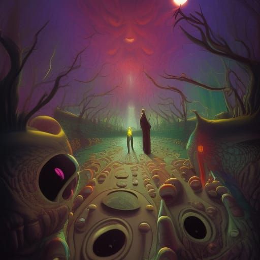 Surreal Celebrity Hybrid Horror in Pop Art Style