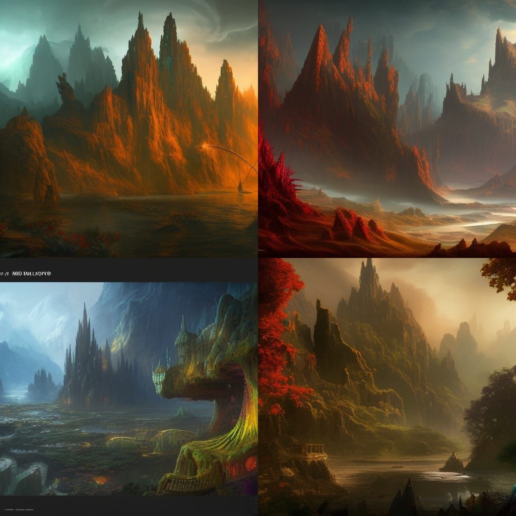 Fantastical Matte Painting in Deep Color