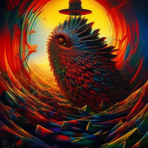 Sci-Fi Horror Art in Pop Art Style