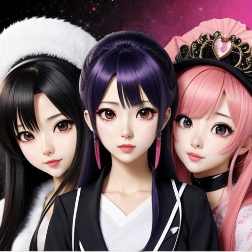 Anime Girls in Classic Style