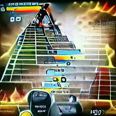 Impossible Guitar Hero Level Generated by AI