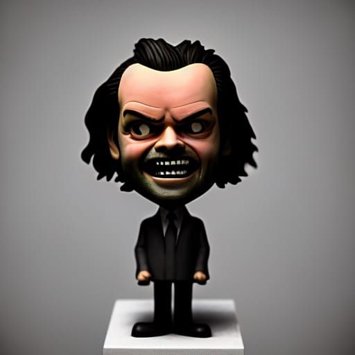 Jack Torrance Bobblehead in Photorealistic Style