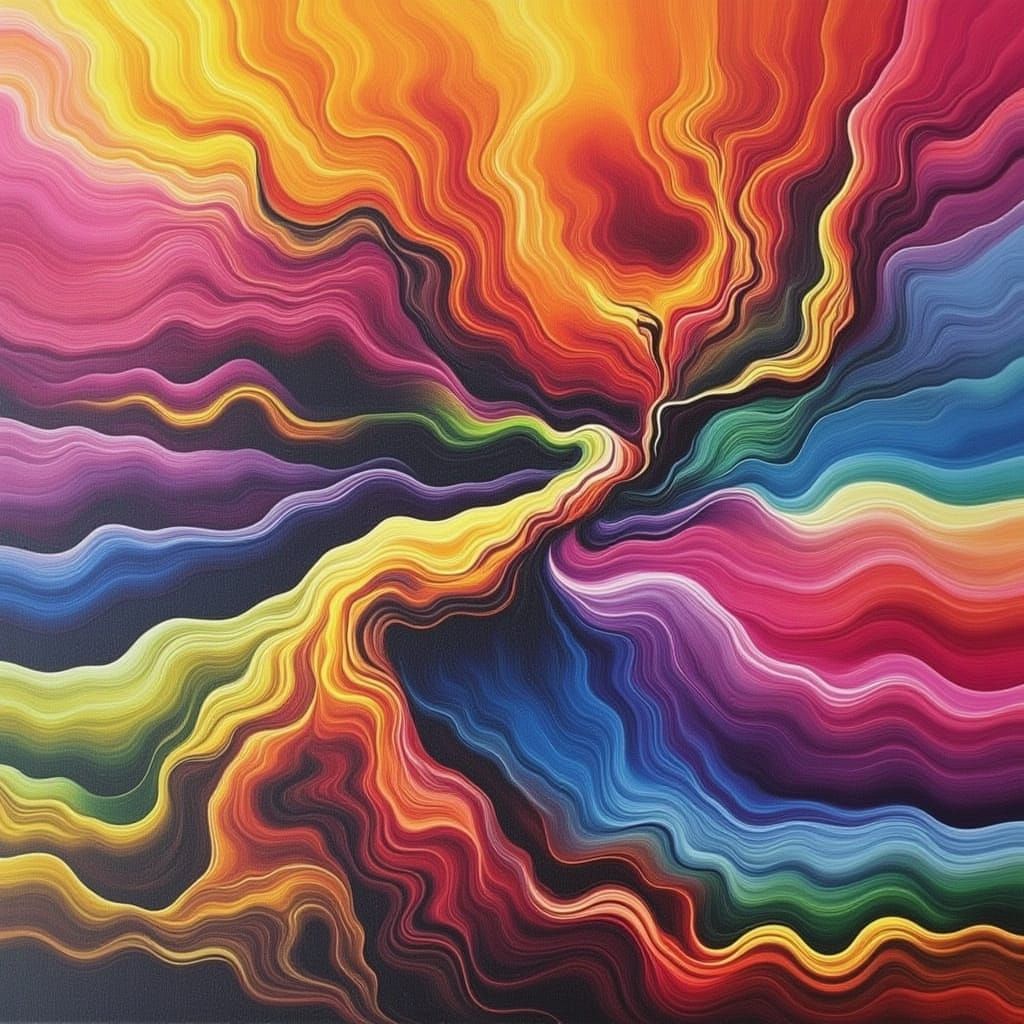 Surreal Abstract Landscape with Unique Textures