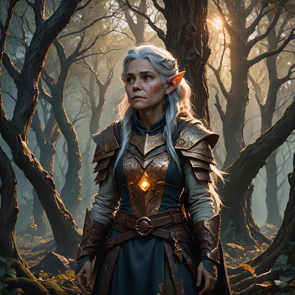 Gnome Adept Verrin in a Mystical Forest