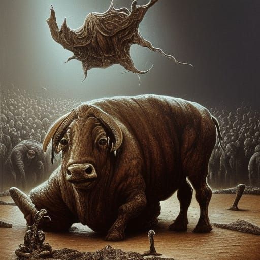 Surreal Microorganism in Dark Photorealistic Style