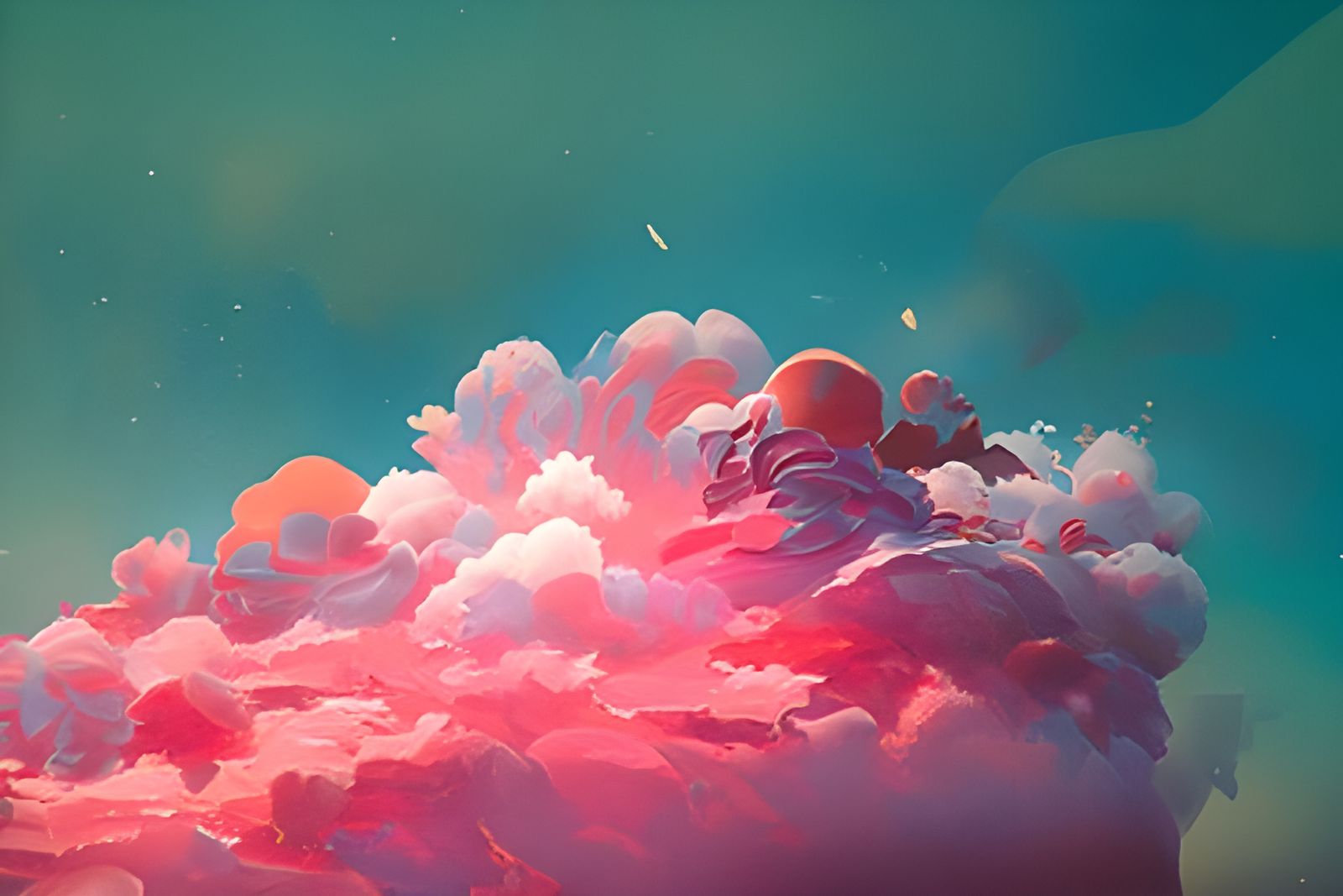 Comforting Cotton Candy Sky with Stars