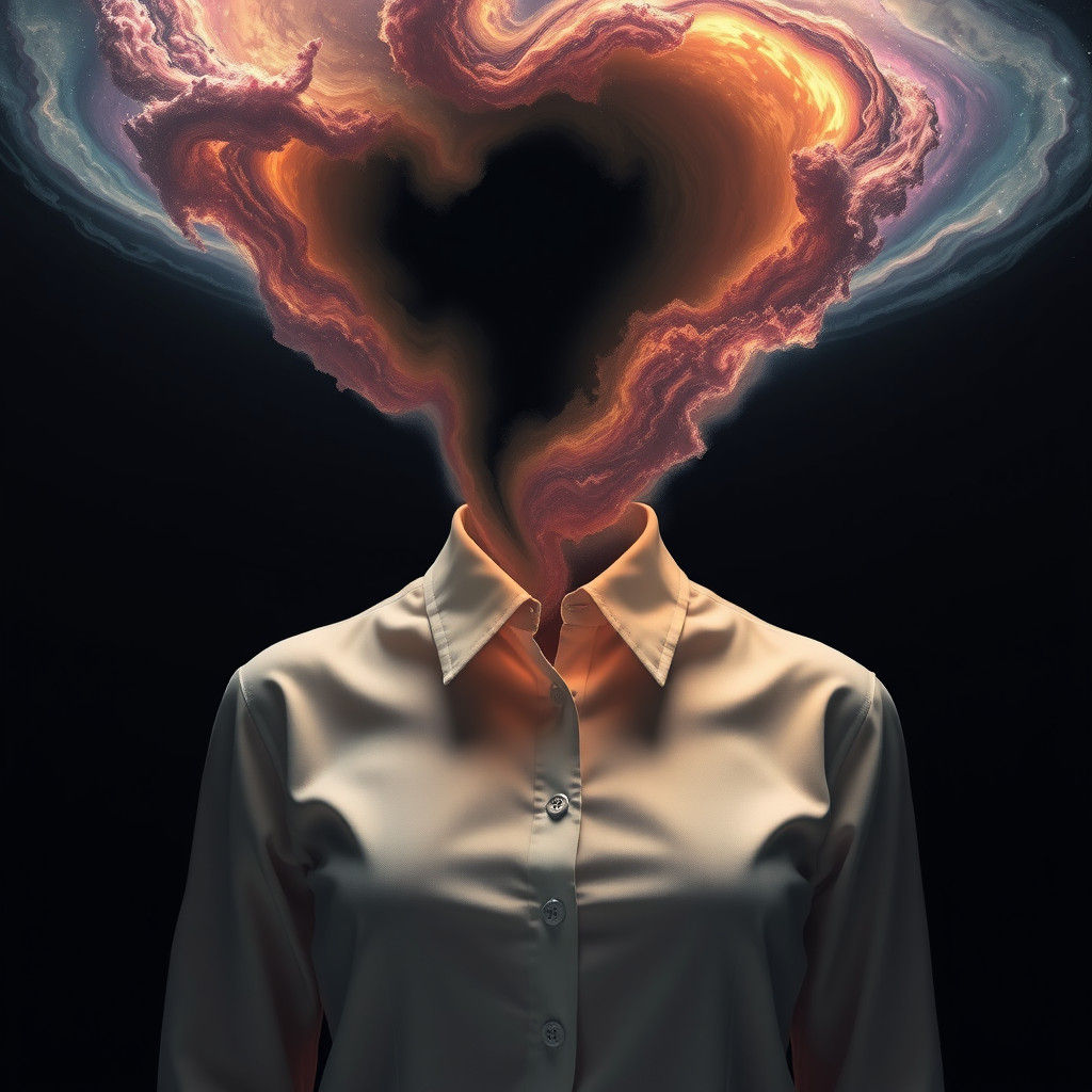 Surreal Cosmic Torso in Retro Style