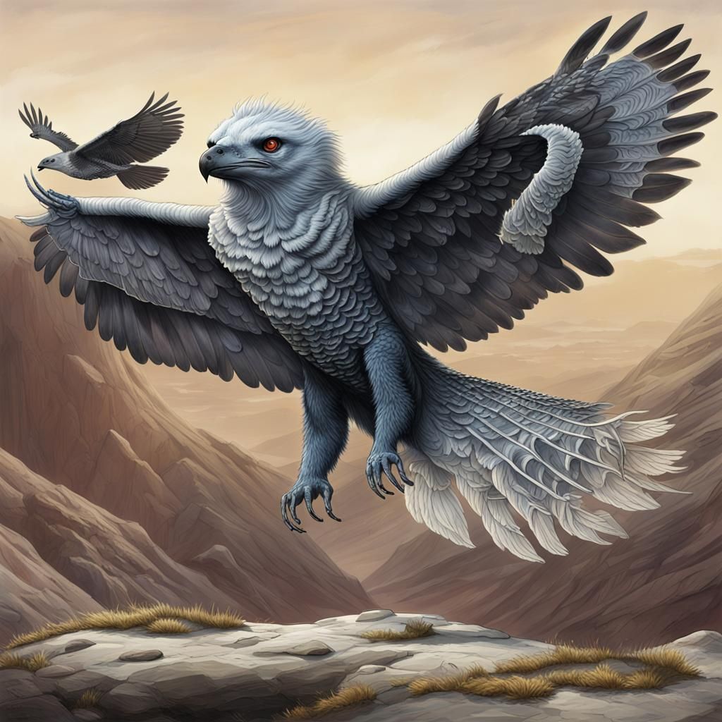 Alien Exoplanet: Harp Seal/Eagle Hybrid Lifeforms