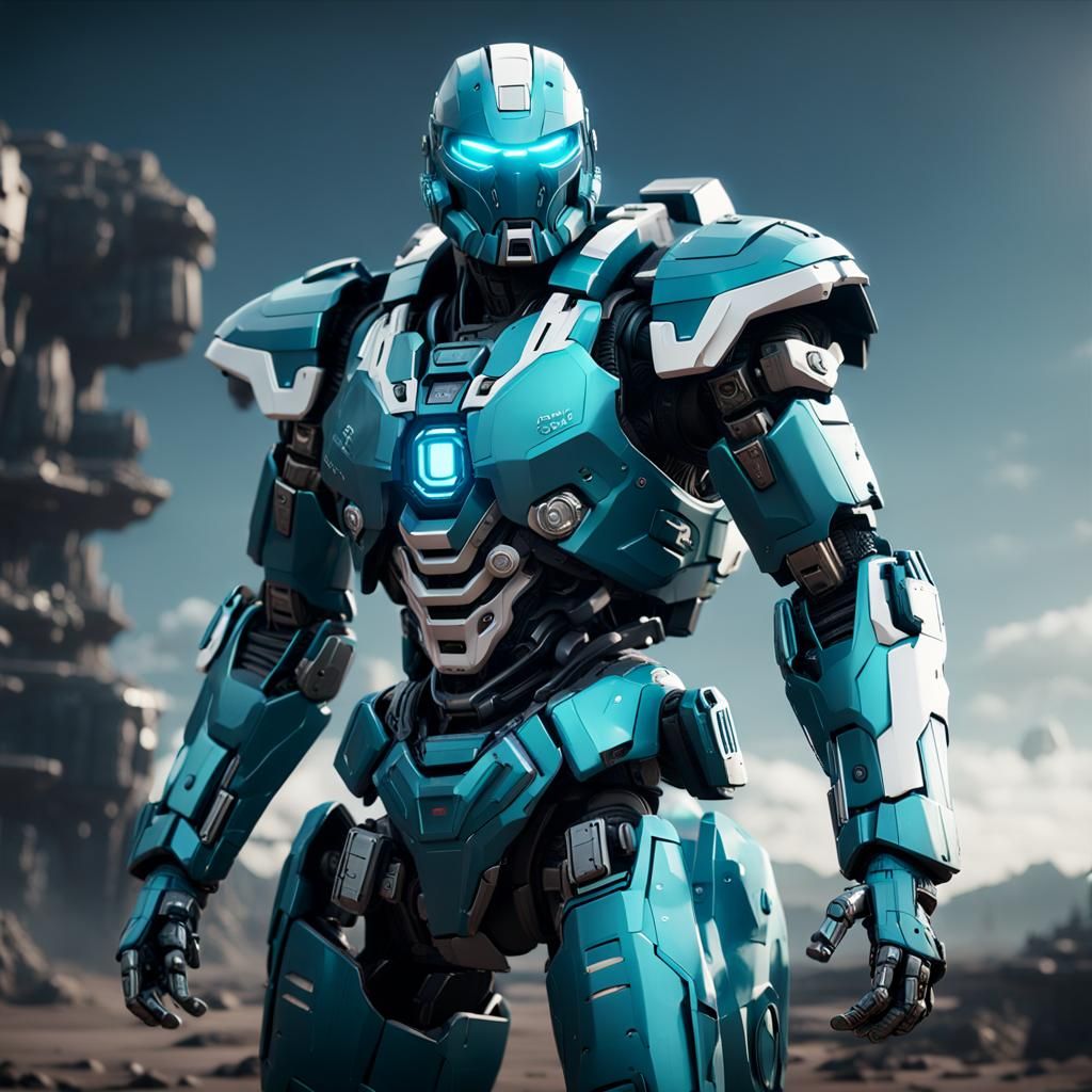 Futuristic Spartan Legionnaire Optio in Sci-Fi Style