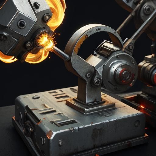 Aluminum Metal Chunk on Dark Industrial Background