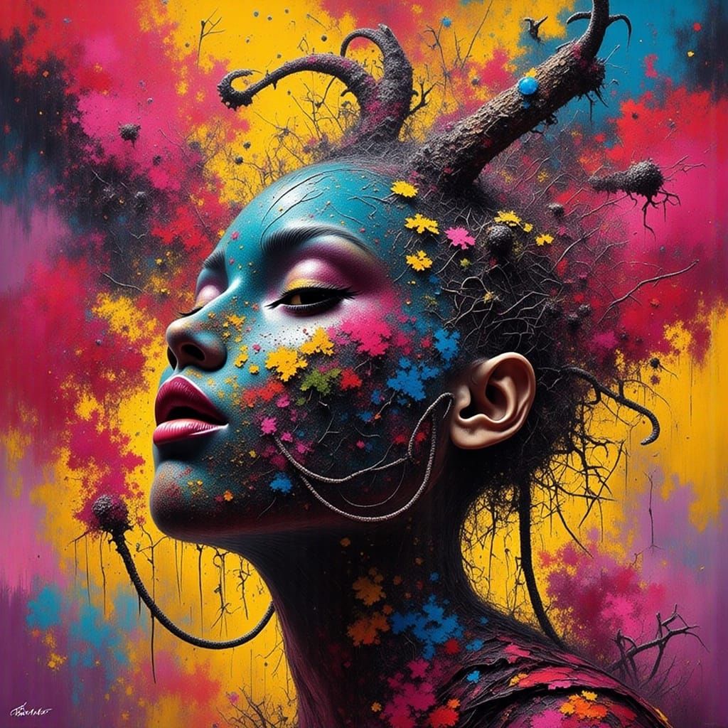 Vibrant Concept Art Portrait in a Mid-Shot Composition
