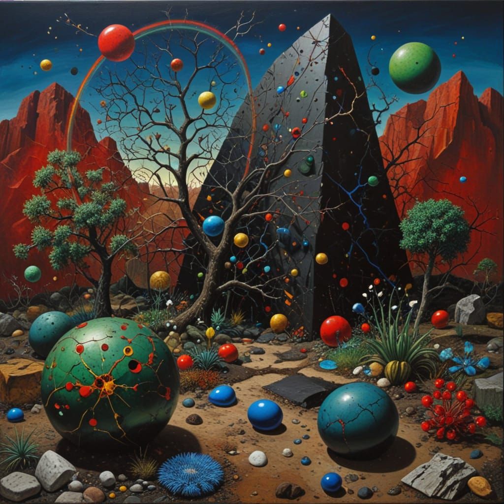 Dreamlike Garden Landscape in the Style of Richard Dadd's Ex...