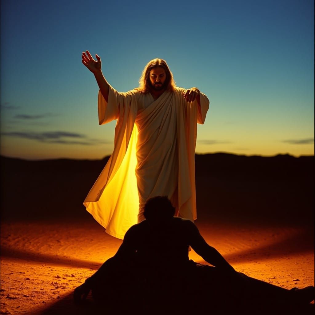 Eternal Victory in a Timeless Desert Landscape