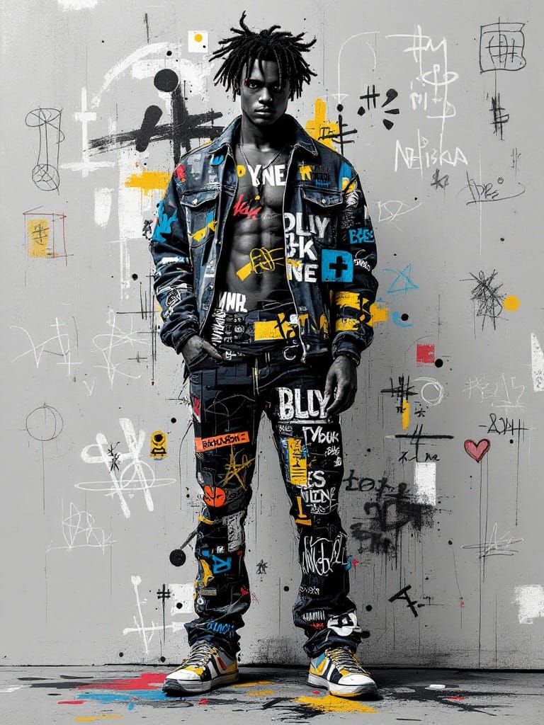 Confident Figure Blends Graffiti and Street Art
