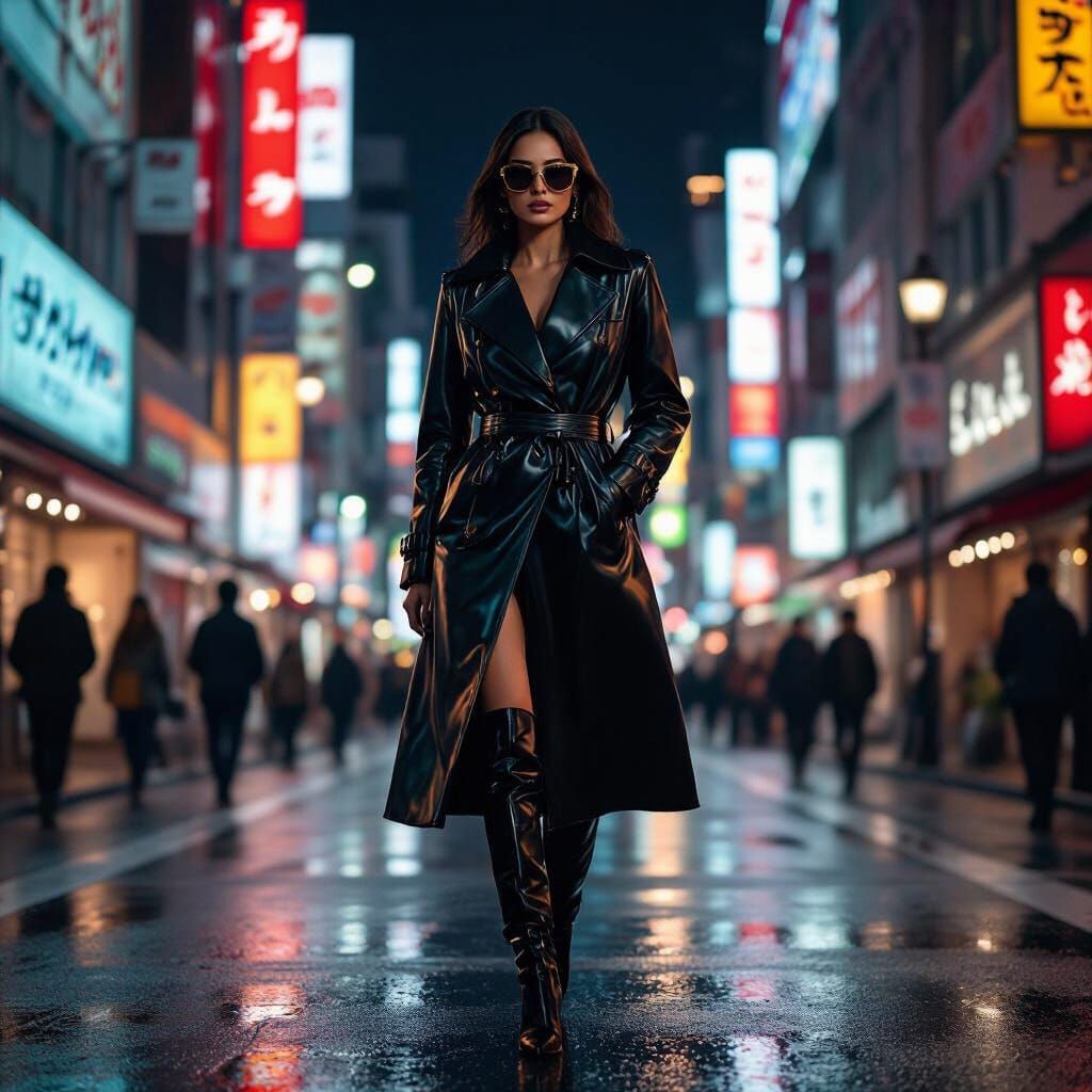 Stylish Woman in Tokyo, Fashion Photography