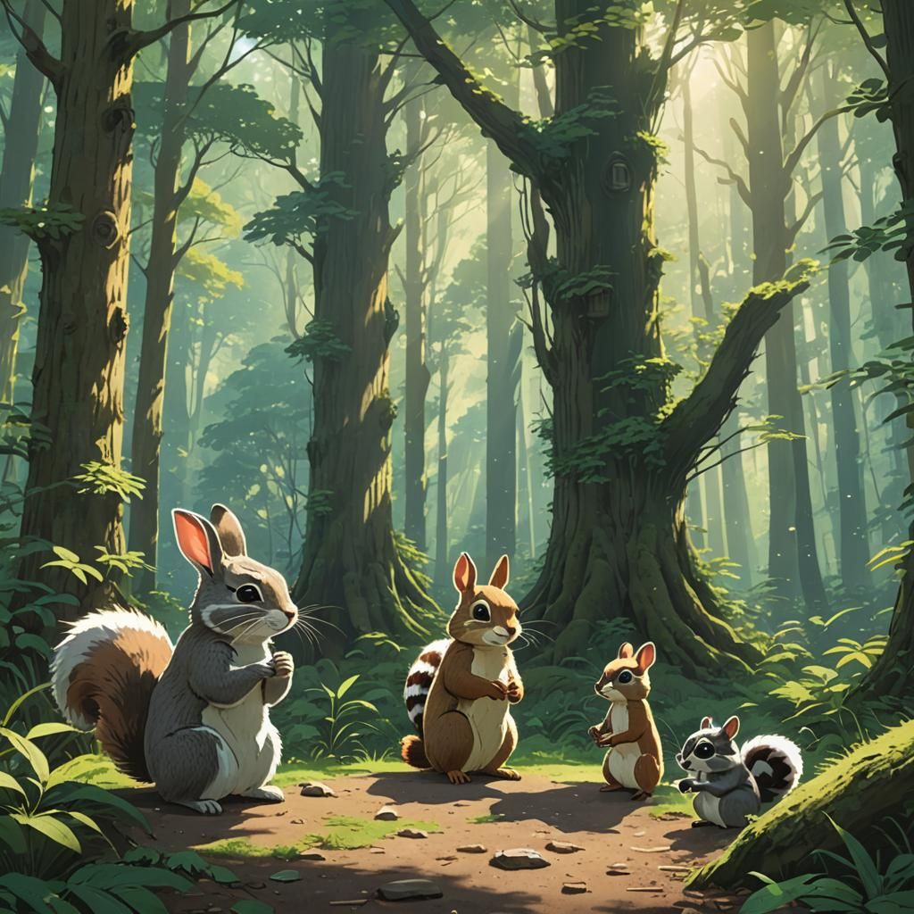 Forest Creatures Chat: Anime Style