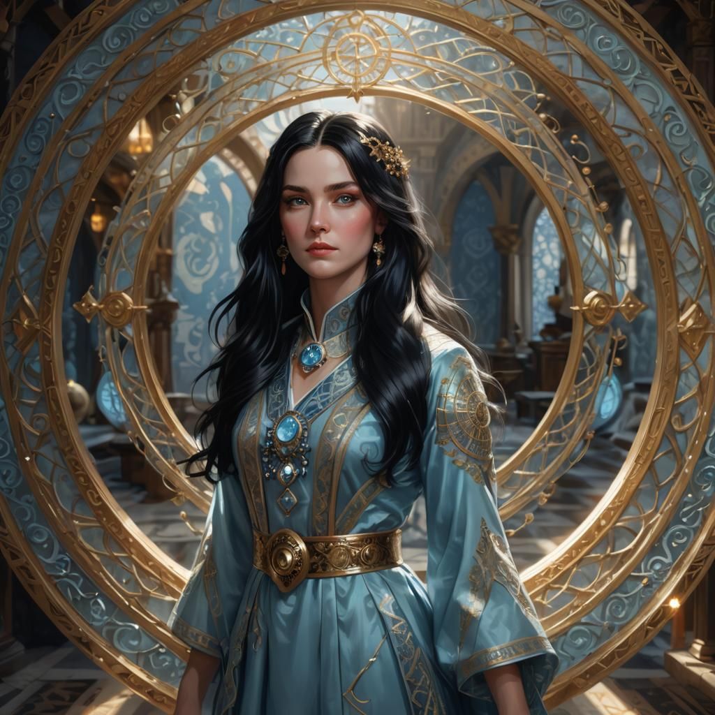 Aristocratic Woman Portrait in Dark Fantasy Style