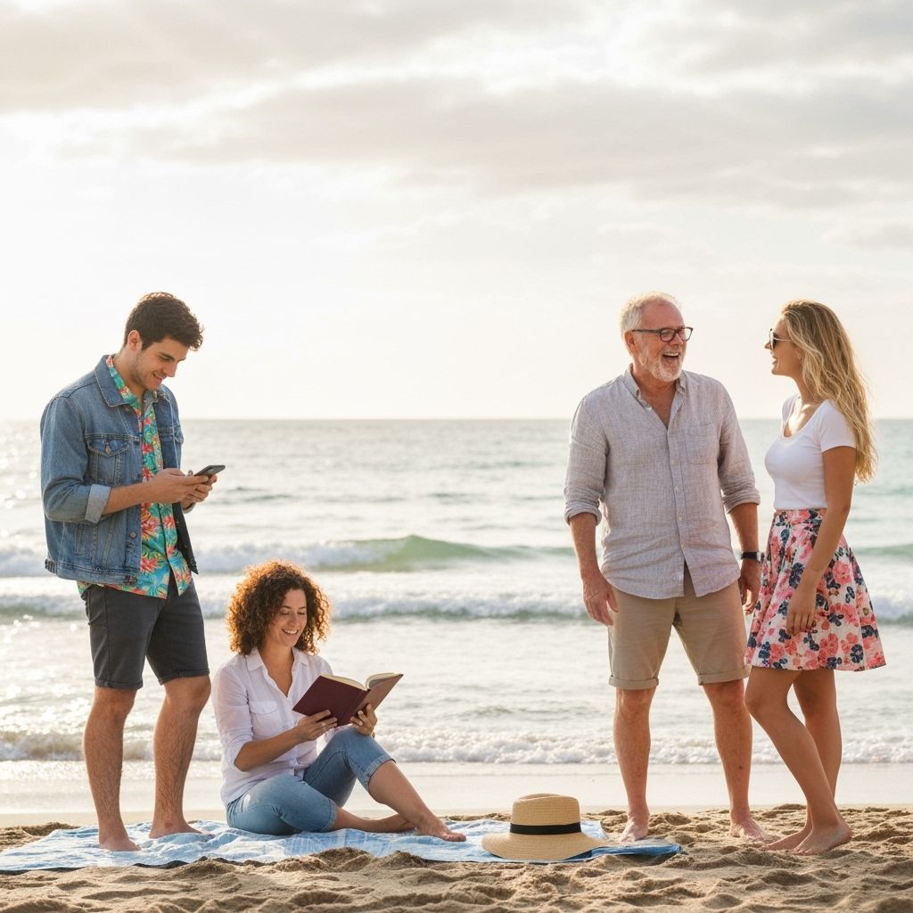 Beachside Meal Interrupted: A Dramatic Coastal Scene