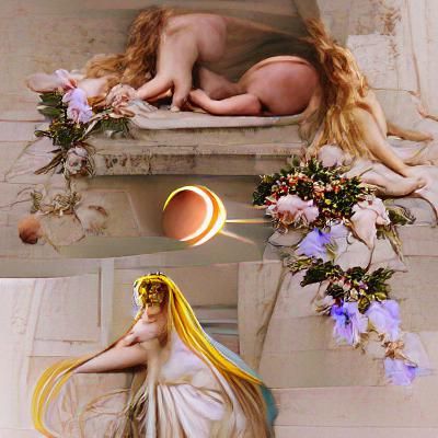 Fiery Soul and Icy Heart Surreal Portrait