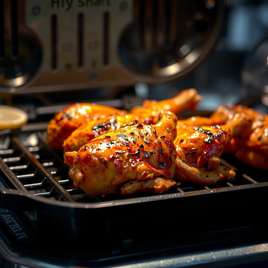 Chicken Cooking on a George Foreman Grill