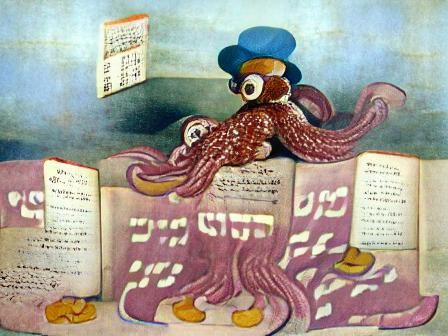 A Jewish octopus recites the Talmud