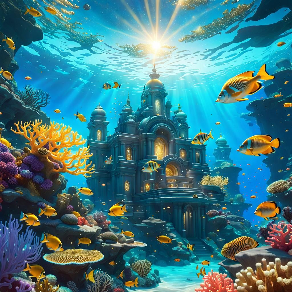 Cosmic Underwater City Dreamscape in Ultra Detail