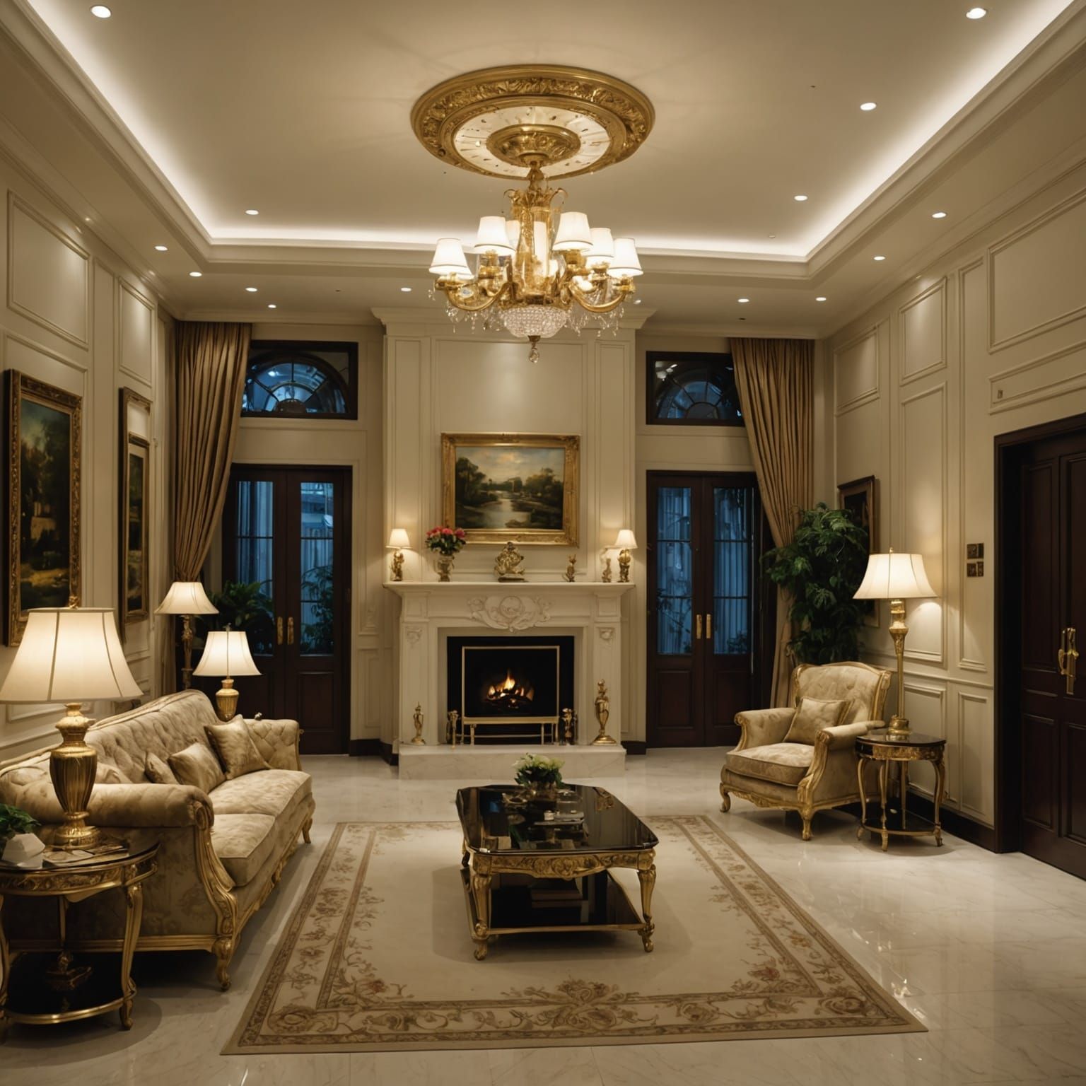 Luxury House with Modern American Classic Interior