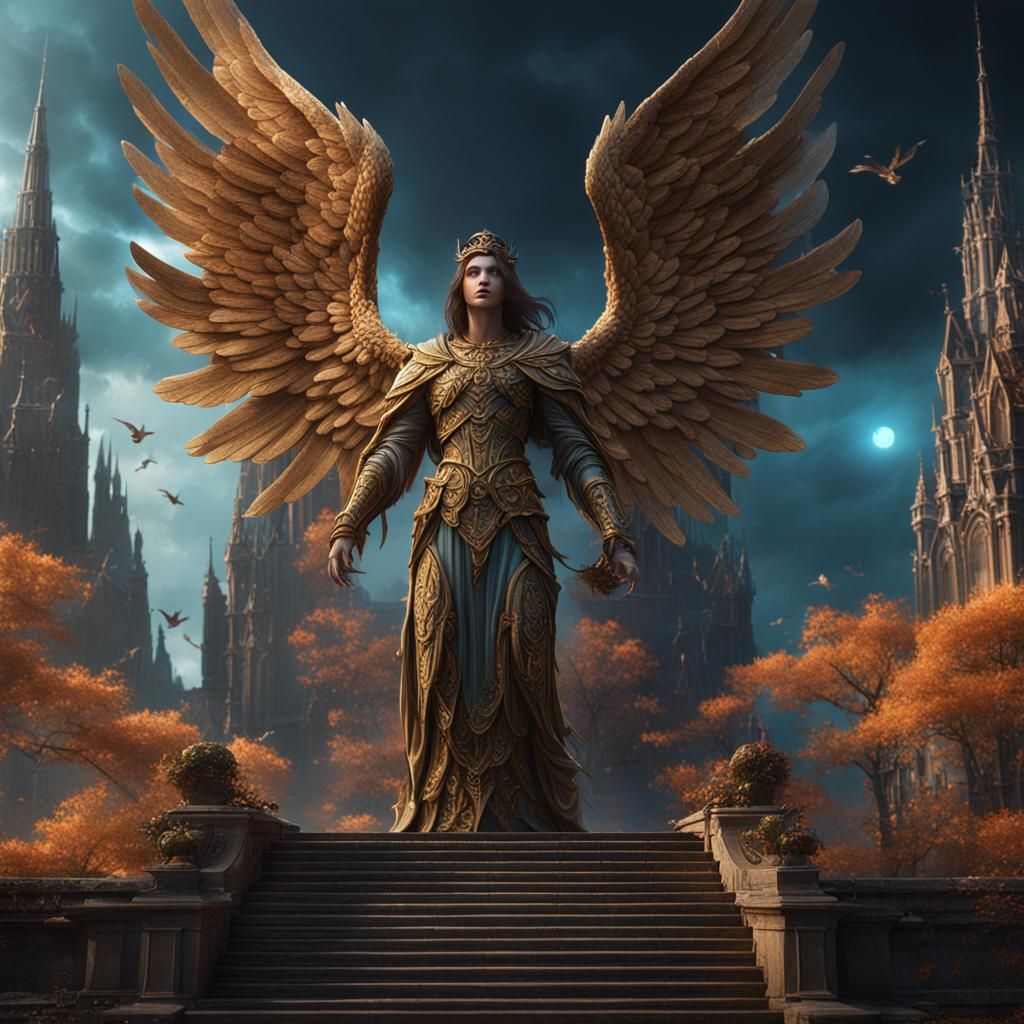 Detailed Angel Matte Painting in Fantasy Art Style