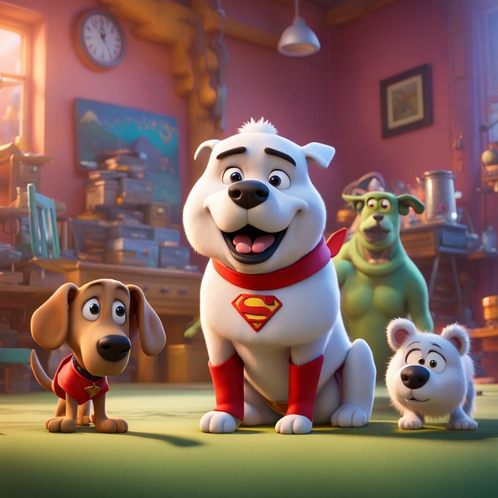 Krypto Meets Friends: Pixar-Style 3D Digital Art