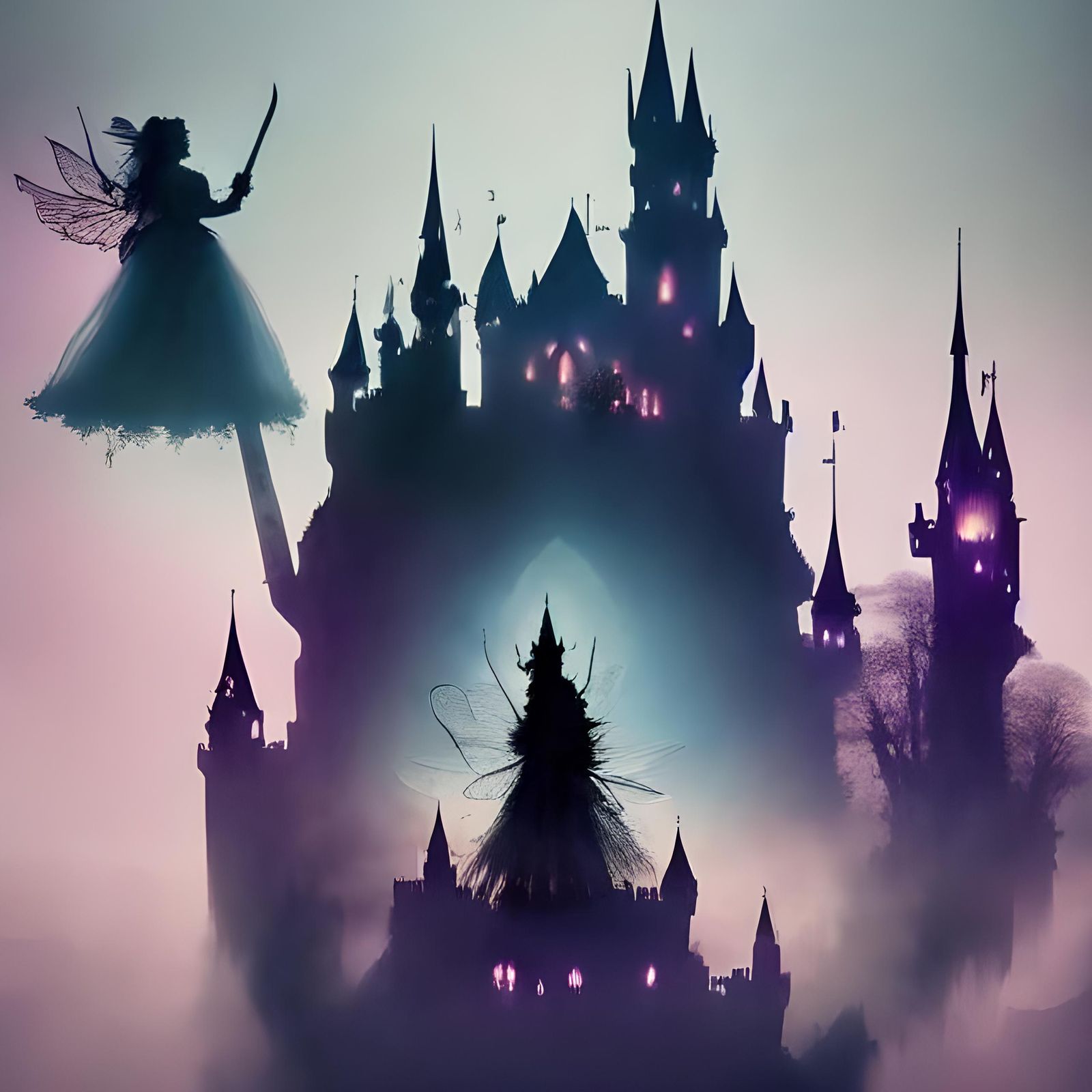 Surreal Portrait of Man Dissolving into Particles