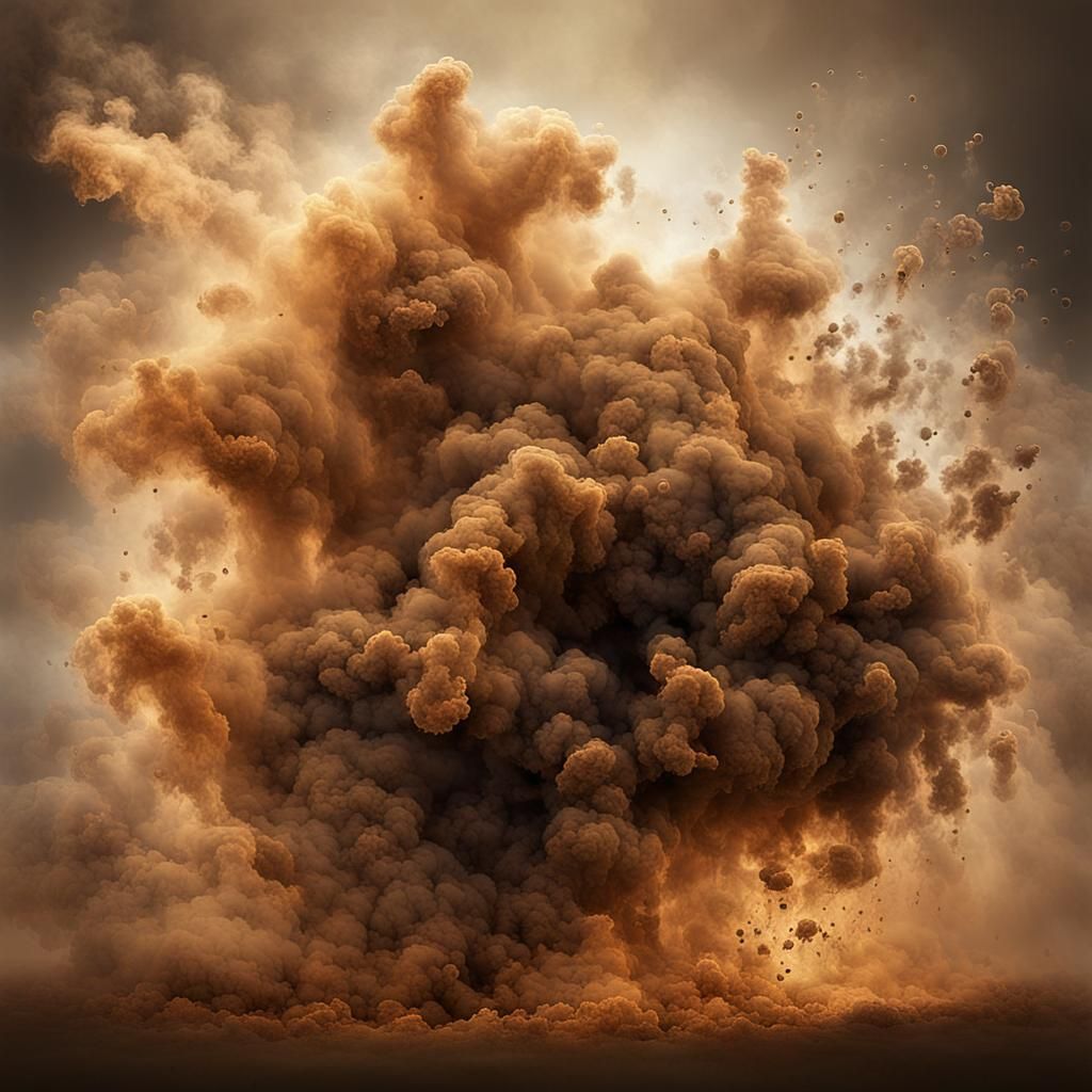 Abstract Disintegrating Sugar Smoke Digital Art