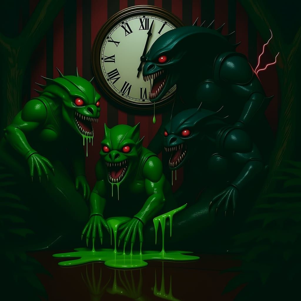 Golden Predators Rip Through Jungle In Trees