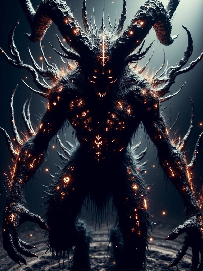 Krampus Revealed in Glowing, Twisted Ruins of Ancient City